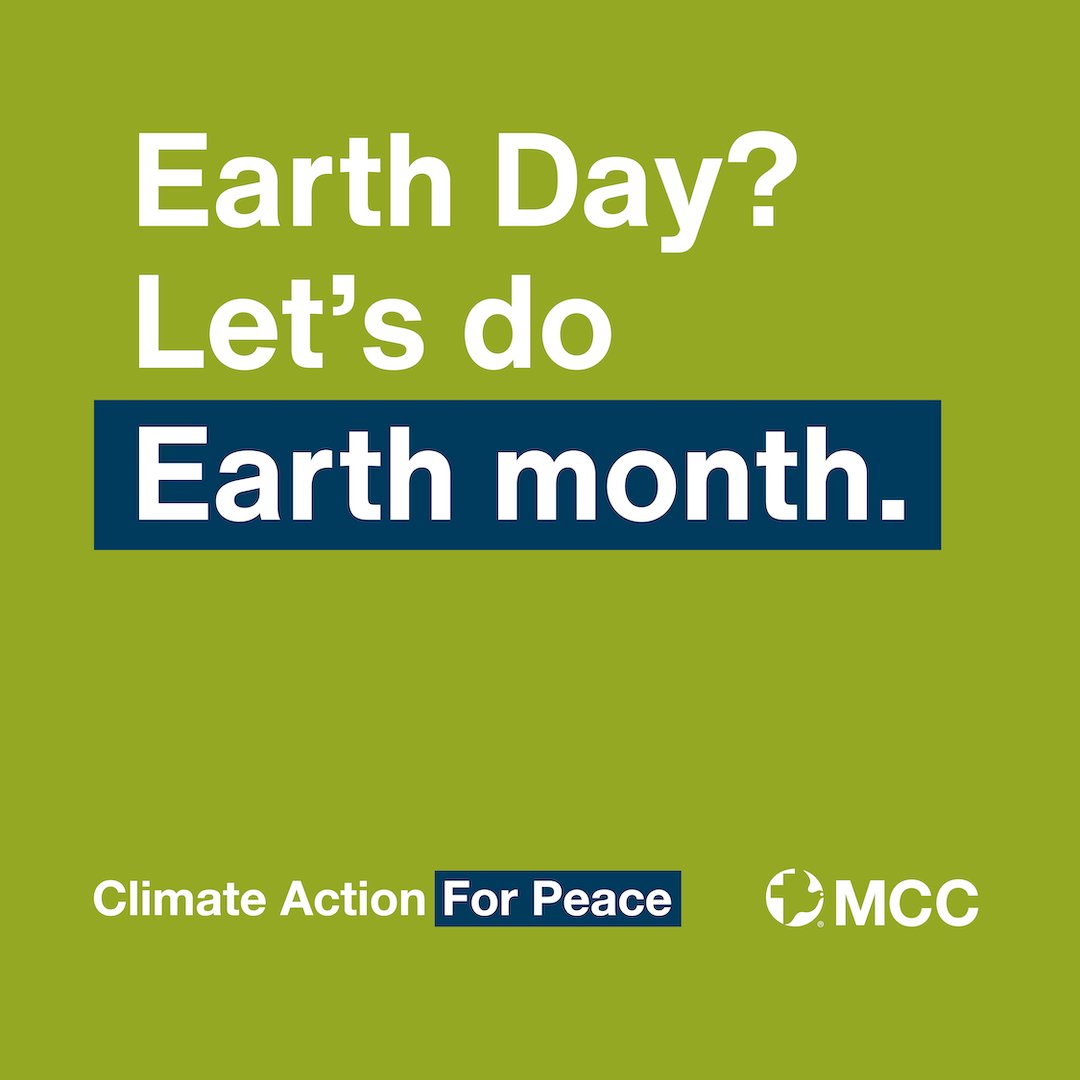 Join us for a month of climate actions for peace! Sign up and receive your free calendar of actions. mcc.org/month-climate-… @mccpeace #EarthDay
