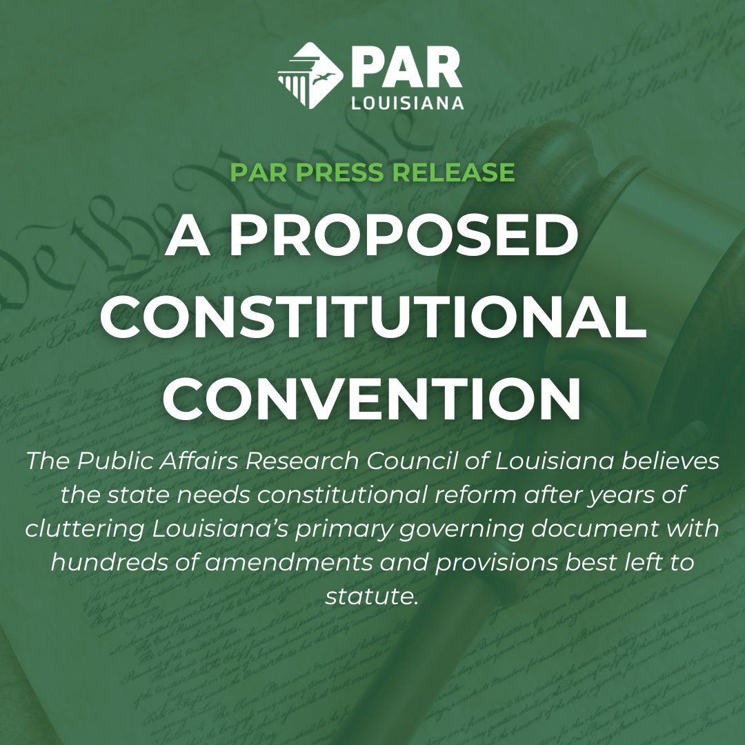 To read PAR's full statement on a proposed constitutional convention, click here: parlouisiana.org/wp-content/upl… #lalege #lagov