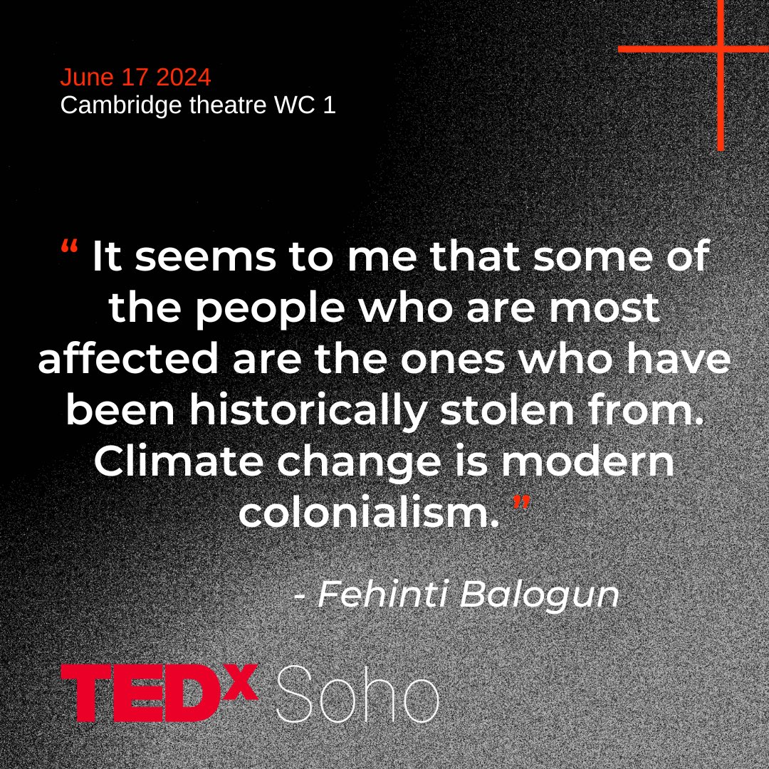 Actor, writer & Activist @FehintiBalogun will be spekaing at this year's #TedxSoho Fehinti is about to star opposite Ewan McGregor in A Gentleman in Moscow! He also delivers talks on climate change aimed at a more rounded inclusion in the conversation- Tedxsoho.com