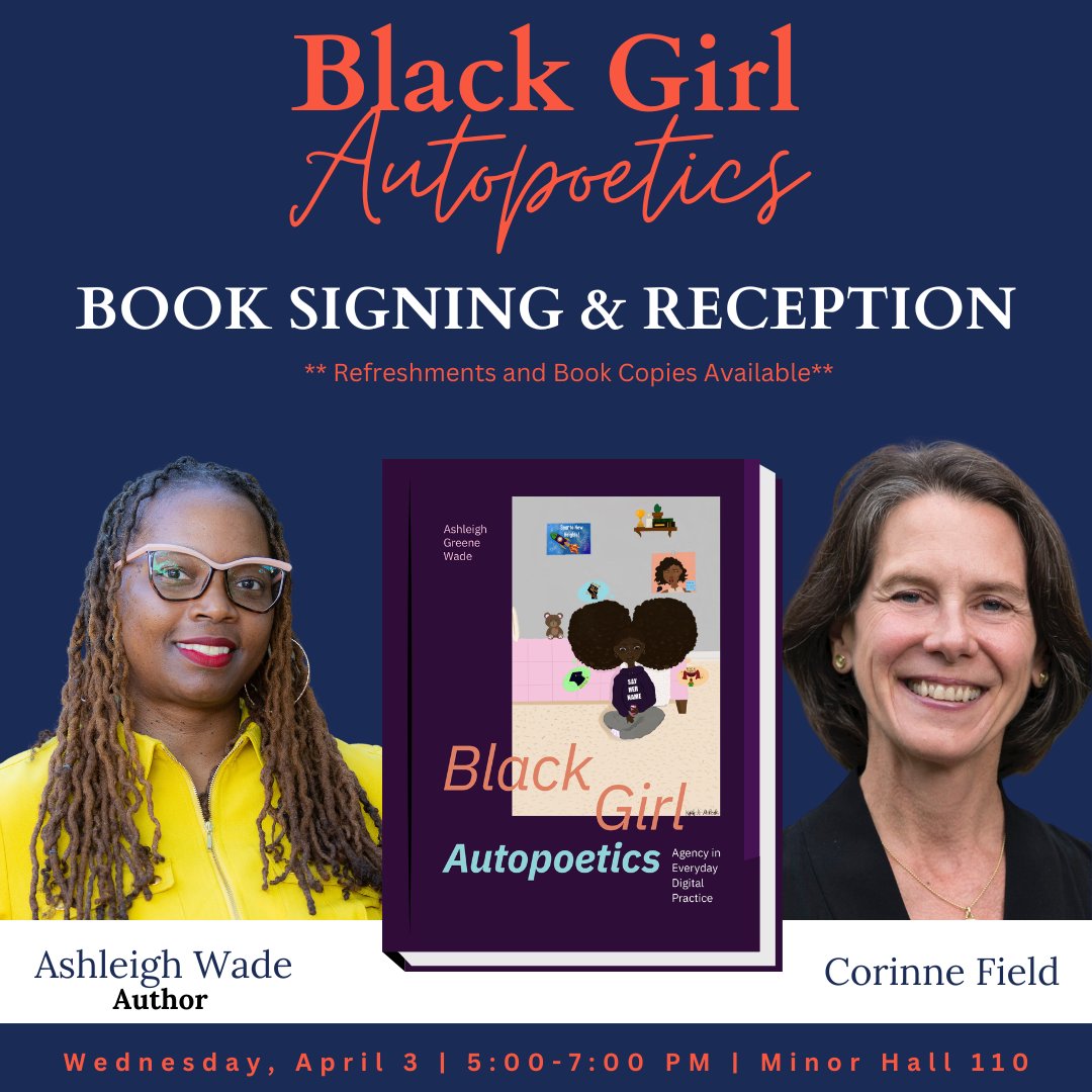 Join us today at the Woodson Institute for a book signing and reception with @scholarLEIGH1