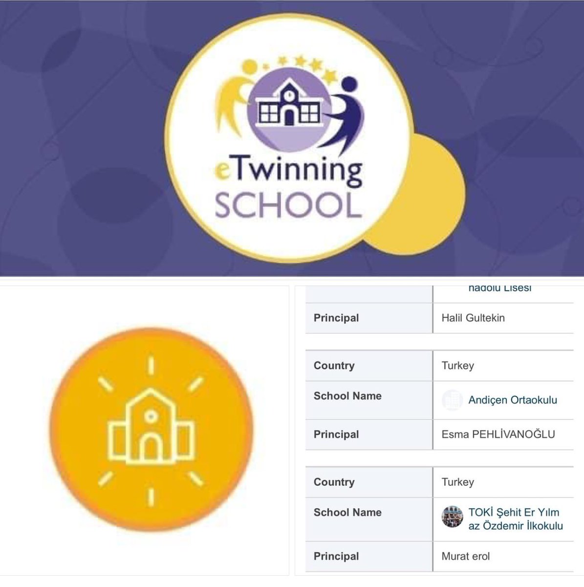 ARSEZ ÖZBEK (@arsezozbek) on Twitter photo 🎤 2024-2025 Dönemi eTwinning okul etiketi sonuçları açıklandı. 🏆 44 ülkeden,Avrupa'da 509, ülkemizde 149 okul arasında okulumuz da eTwinning okul etiketini almıştır.
<a href="/mebyegitek/">Yenilik ve Eğitim Teknolojileri Genel Müdürlüğü</a> <a href="/ist_arge/">İSTANBUL MEM AR-GE</a> <a href="/tretwinning/">eTwinning Türkiye</a> <a href="/eTwinning_ist/">eTwinning İstanbul</a> <a href="/eTwkucukcekmece/">eTwinning Küçükçekmece</a> <a href="/toki_er/">TOKİ Şehit Er Yılmaz Özdemir İlkokulu</a> <a href="/muratgozudok1/">Murat Gözüdok</a> 🎤 2024-2025 Dönemi eTwinning okul etiketi sonuçları açıklandı. 🏆 44 ülkeden,Avrupa'da 509, ülkemizde 149 okul arasında okulumuz da eTwinning okul etiketini almıştır.
<a href="/mebyegitek/">Yenilik ve Eğitim Teknolojileri Genel Müdürlüğü</a> <a href="/ist_arge/">İSTANBUL MEM AR-GE</a> <a href="/tretwinning/">eTwinning Türkiye</a> <a href="/eTwinning_ist/">eTwinning İstanbul</a> <a href="/eTwkucukcekmece/">eTwinning Küçükçekmece</a> <a href="/toki_er/">TOKİ Şehit Er Yılmaz Özdemir İlkokulu</a> <a href="/muratgozudok1/">Murat Gözüdok</a>