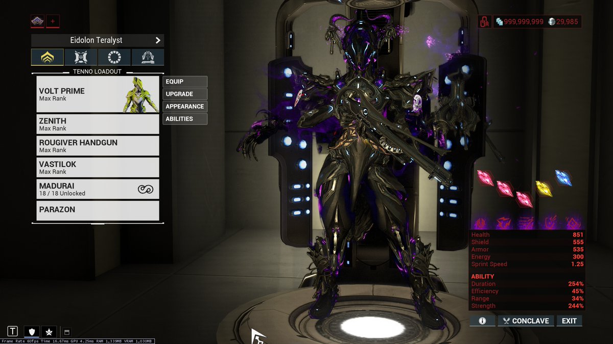 bloodgarden777's tweet photo. #Warframe
#VoltPrime
#ReBuild
Spヘビガン20体 2分 殲滅時間
Eidolon Teralyst まだテストしてない
TOTALのダメージ向上 Roarに切り替えてみたが
( ・ิω・ิ)ふーむ? 試作段階ではある
これがあるから辞めれれない(笑) https://t.co/wVKGCyWVa5