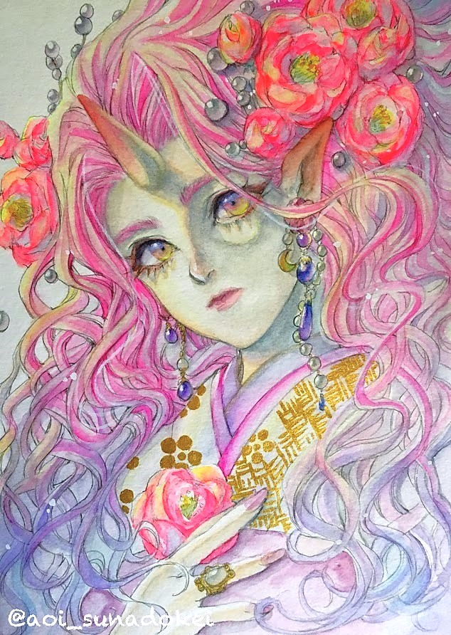 #これがこうなる選手権 

水彩絵🥳✨ 