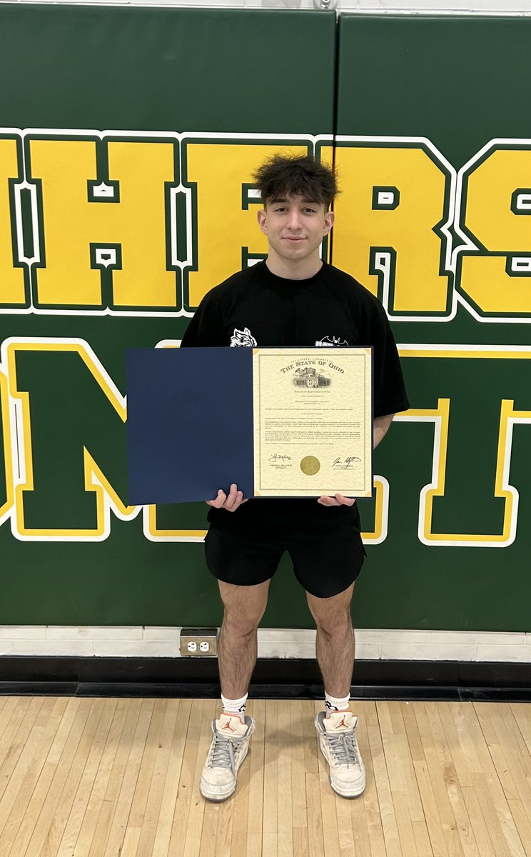 Thank You to @RepJoeMiller for recognizing the on mat achievements for Wrestler, Vananthony Trunzo!!! We appreciate your support of our Student-Athletes and our School District!