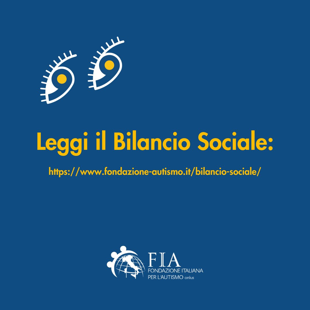 👉 𝐋𝐞𝐠𝐠𝐢 𝐢𝐥 𝐁𝐢𝐥𝐚𝐧𝐜𝐢𝐨 𝐒𝐨𝐜𝐢𝐚𝐥𝐞: fondazione-autismo.it/bilancio-socia…

#fondazioneitalianaautismo #FIA #autismo #disabilità #inclusione