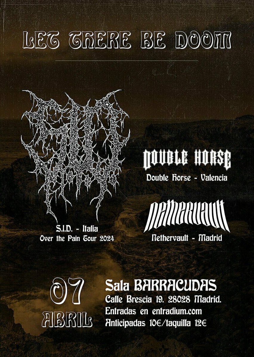 CuervoLaser's tweet photo. Este domingo descarga Doom por parte de los italianos S.I.D. junto a Double Horse (Valencia) y nuestros queridos amigos Nethervault (Madrid)
Entradas: https://t.co/qg5hFW9uGz
🔥⛓️🔥⛓️🔥⛓️🔥⛓️🔥⛓️🔥 https://t.co/aEGINDIYmP