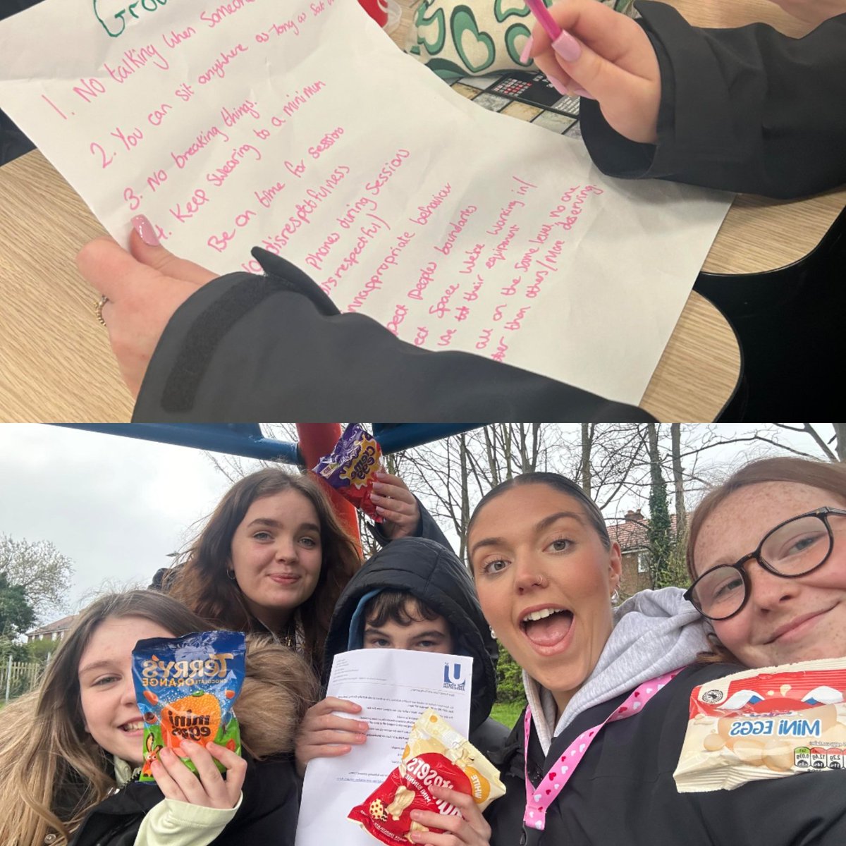 Our Halton Ambassadors have been planning their sessions for after Easter break! They discussed the ground rules to make sure our sessions are safe and fun for everyone and enjoyed some Easter treats!