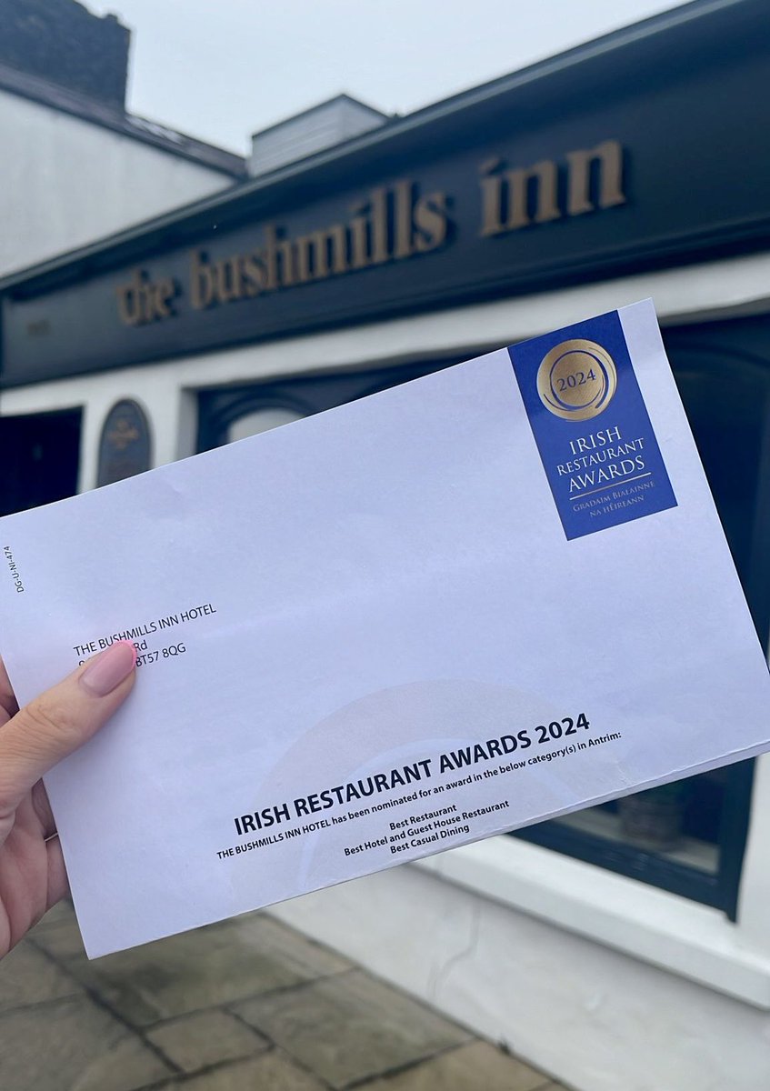 The Bushmills Inn (@bushmillsinn) on Twitter photo Thank you <a href="/restawards/">IrishRestaurantAward</a> for the nominations!
🌟Best Restaurant
🌟Best Hotel Restaurant
🌟Best Casual Dining
Wish us luck on 10th April! <a href="/TasteCauseway/">Taste Causeway</a> <a href="/GoodFoodIreland/">Good Food Ireland®</a> <a href="/IrelandBlueBook/">Ireland's Blue Book</a> Thank you <a href="/restawards/">IrishRestaurantAward</a> for the nominations!
🌟Best Restaurant
🌟Best Hotel Restaurant
🌟Best Casual Dining
Wish us luck on 10th April! <a href="/TasteCauseway/">Taste Causeway</a> <a href="/GoodFoodIreland/">Good Food Ireland®</a> <a href="/IrelandBlueBook/">Ireland's Blue Book</a>
