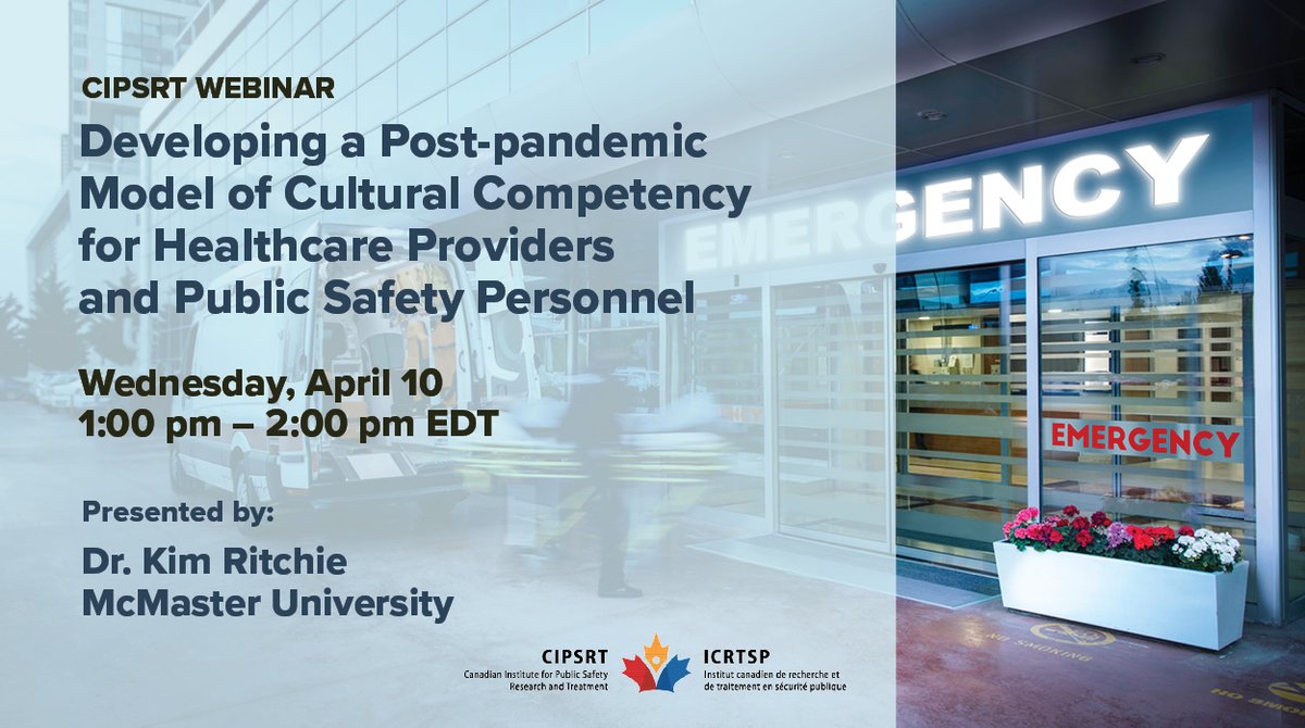 Join us April 10 as we explore how research is helping address the unique mental health needs of healthcare workers and PSP post-COVID-19. Register: register.gotowebinar.com/regi.../351010… #PublicSafetyPersonnel #MentalHealthCare #Clinicians