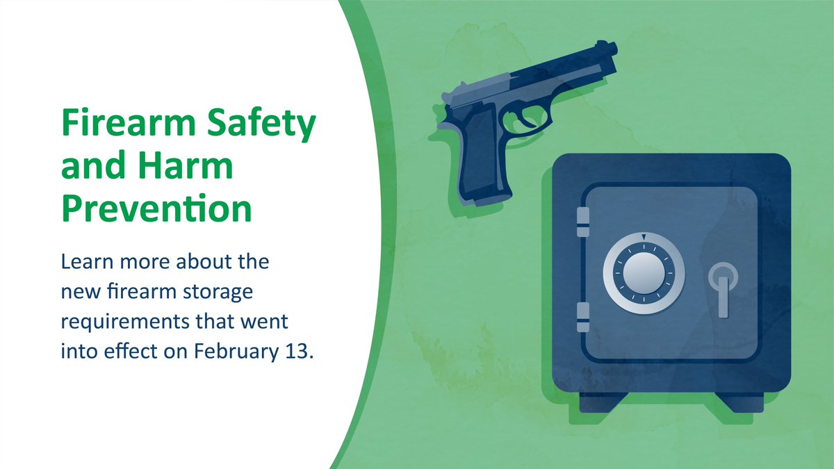Wondering how to comply with the recent gun safe storage law that took effect to protect Michigan families from gun violence and unintentional firearms injuries? Information can be found here: bit.ly/49aiLrS
