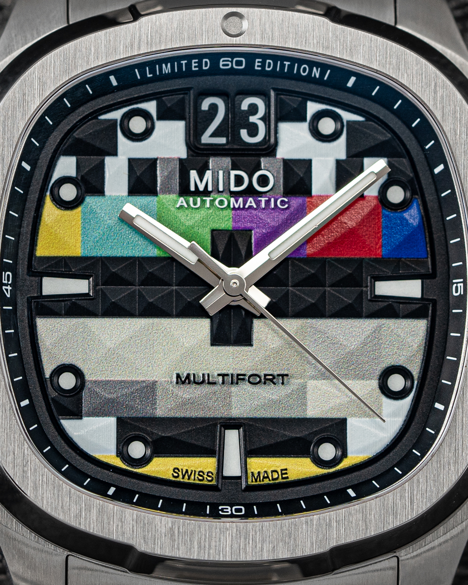 The MIDO TV Big Date is back with a new eye-catching textured dial! What do you think of this retro TV screen design? •
•
Available in a limited quantity here: tinyurl.com/2wb8k2nn
•
#mido #midowatch #midowatches #midomultifort #midotvbigdate #watchesofinstagram