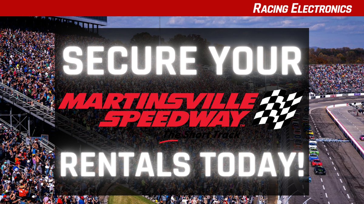 Don't forget @MartinsvilleSwy race fans❗️ Only a few days left to secure your scanner and headphone rentals! 🗓️ Rentals must be secured online in advance. No walk-ups will be available at the track! 🎧 Rent Today: RacingElectronics.com/rentals #REequipped | @MRNRadio | #NASCAR