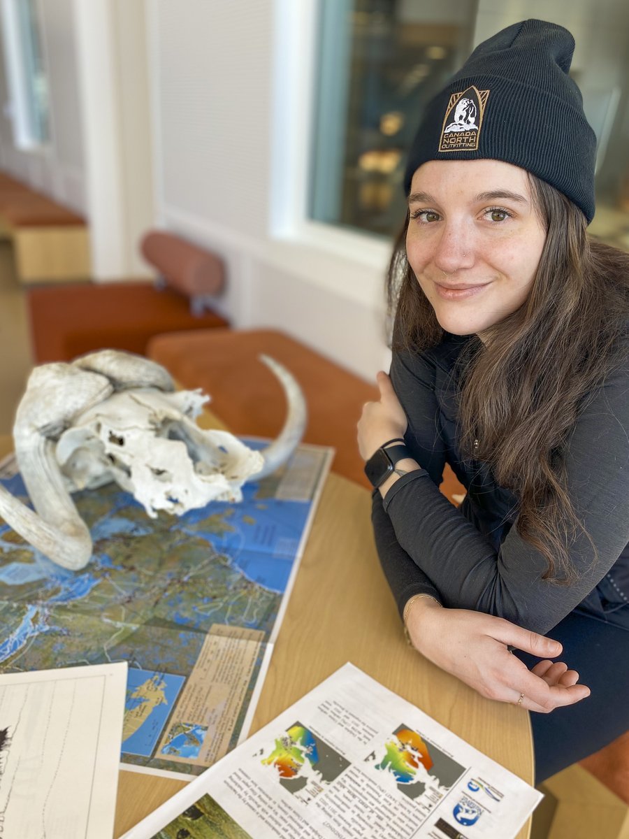 Alexandra Kanters is a PhD student with UCalgary and a visiting researcher at CHARS. She studies Muskoxen. Muskoxen are unique animals and an important food source in the North. She's looking at two diseases that seem to be increasing in Arctic Canada. ow.ly/q93k50R6vtk