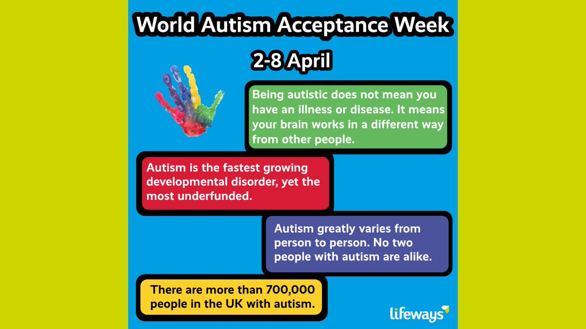 It’s #WorldAutismAcceptanceWeek! (2-8 April) Let's celebrate the unique talents, perspectives, and contributions of autistic individuals. Together, let's foster a world where acceptance and understanding flourish. 💙 #ProudToSupport