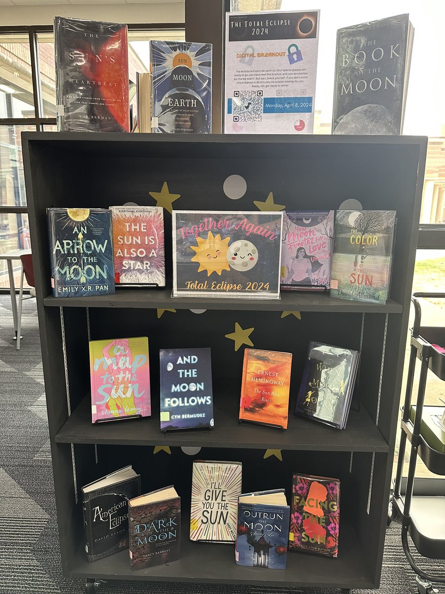 The eclipse is coming! Get in the mood with a new read… #CHSReads #CHSEmbracetheJourney #CISDLib @CoppellHigh @cisdlib