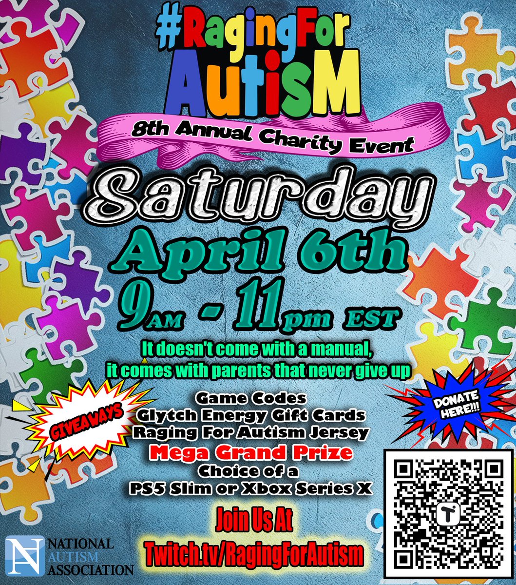 Hey Folks Mark your Calendars.  <a href="/RagingForAutism/">RagingForAutism</a> Annual Push to support <a href="/NationalAutism/">National Autism Association</a> Happens this Saturday.  Come Show some support