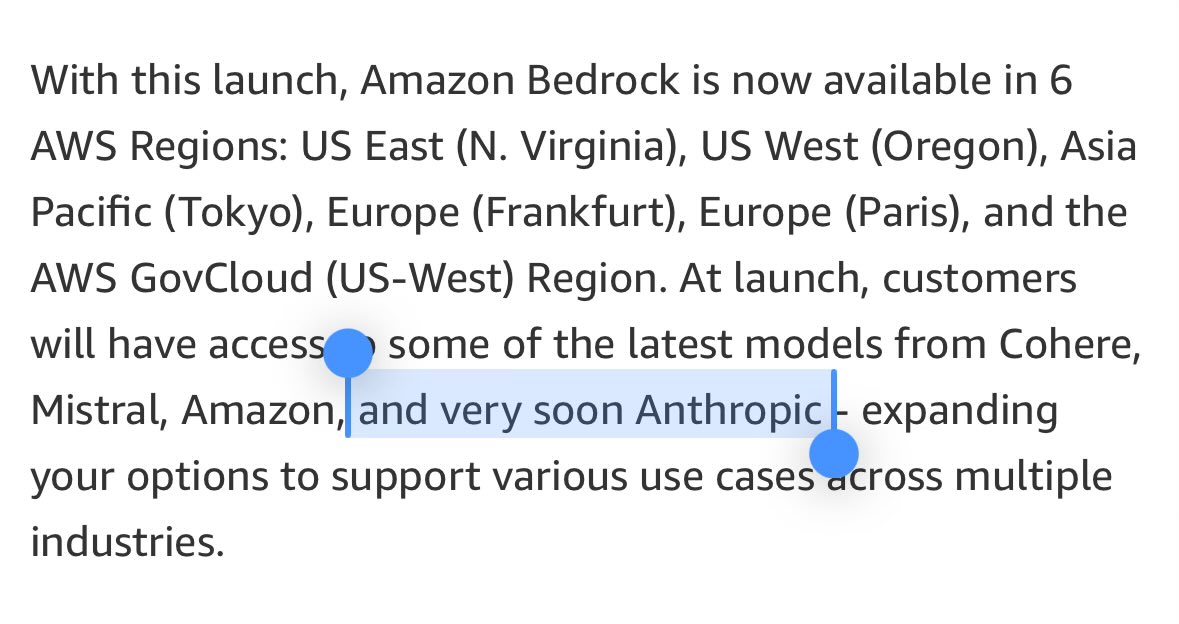 Anthropic Claude will be available in Europe soon! Source: aws.amazon.com/about-aws/what…