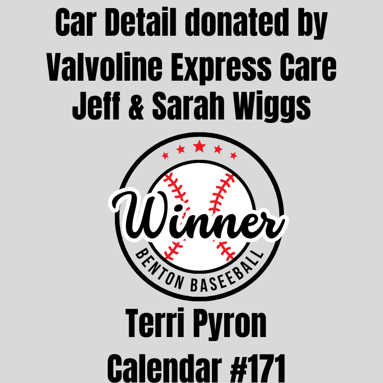 btownbaseball1's tweet photo. Today's winner of a Car Detail donated by Valvoline Express Care, Benton IL is Terri Pyron. Congratulations Terri! https://t.co/T1doKijnVx
