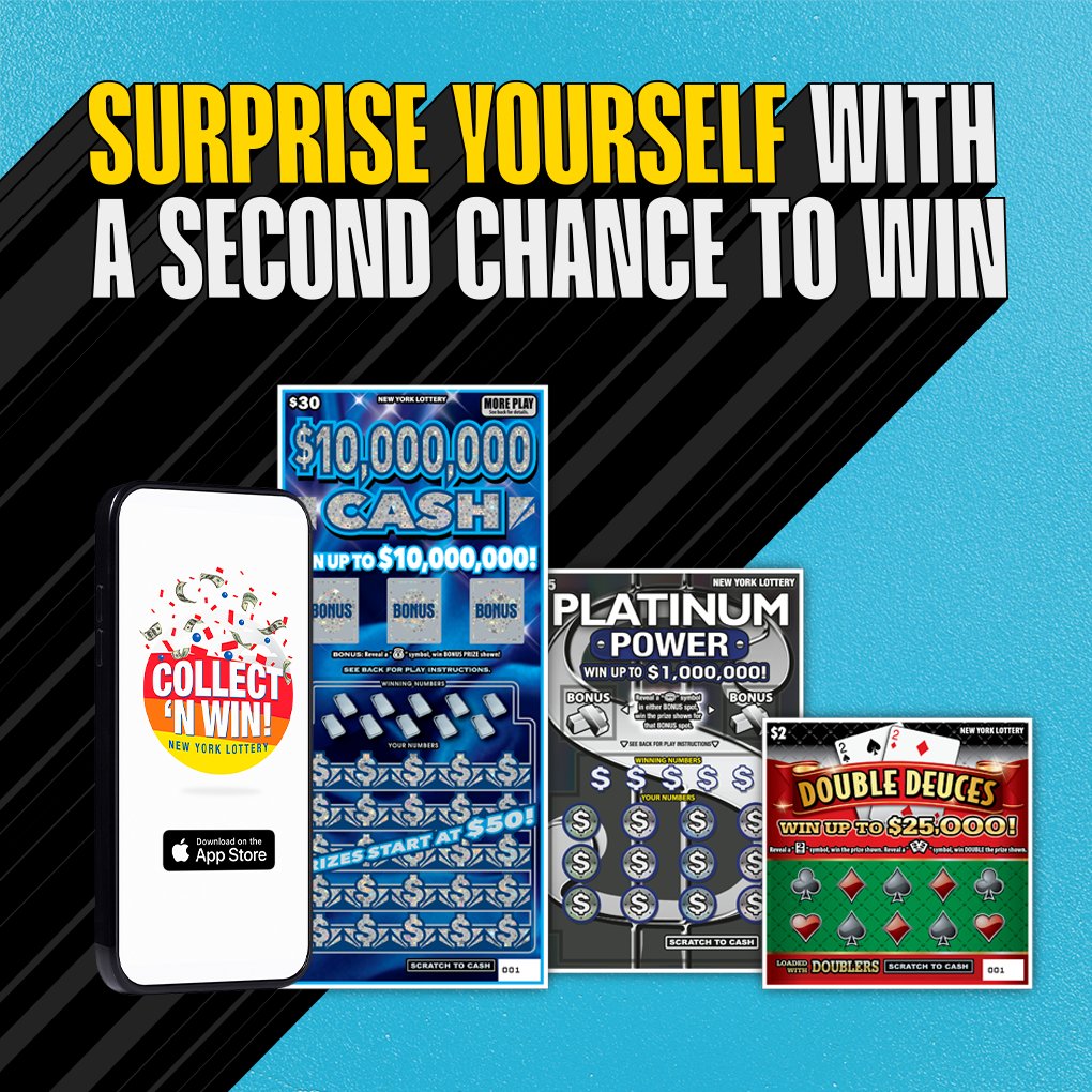 Looking for more reasons to be surprised? How about a second chance to win big? 💰Enter your eligible Scratch-Off tickets into Collect ‘N Win from now until 5/31 for your chance to win $50,000, or daily instant wins up to $250! #newyorklottery #pleaseplayresponsibly #MustBe18+