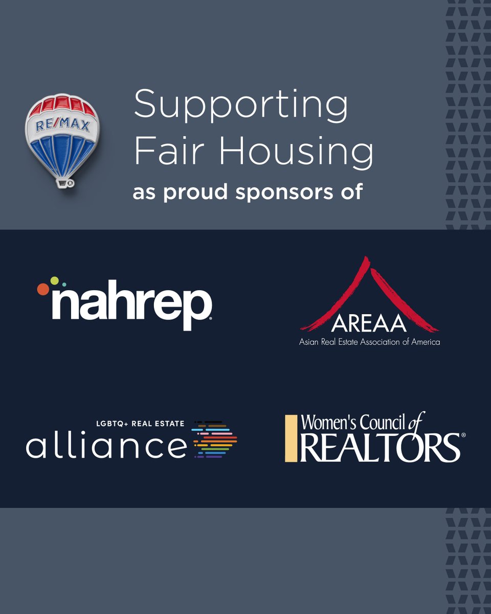 Let's be the voice for industry progress! Through our sponsorships with national organizations, education, and trainings, YOU have the opportunity to help build inclusive communities and promote housing equity. #NationalFairHousingMonth

Get involved 👉 join.remax.com/choose-re-max/…