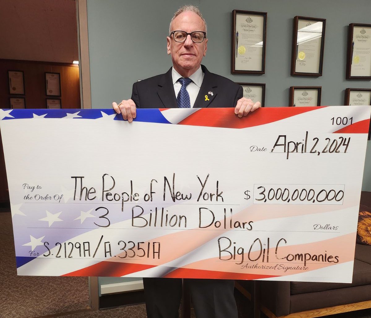 The Climate Change Superfund Act (A.3351A/S.2129A), should be included in the State budget. It’s time for those who caused the climate crisis to take responsibility for their actions. Let’s hold fossil fuel companies accountable and make them clean up their mess.