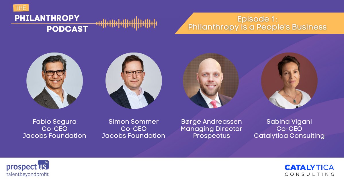 * Listen on-demand * Delve into vital philanthropic issues with our Philanthropy Podcast. We welcomed Fabio Segura & Simon Sommer, Co-CEOs of the Jacobs Foundation, a philanthropic organisation with a unique focus on #Education. Listen here 👉 prospect-us.co.uk/news/prospectu…