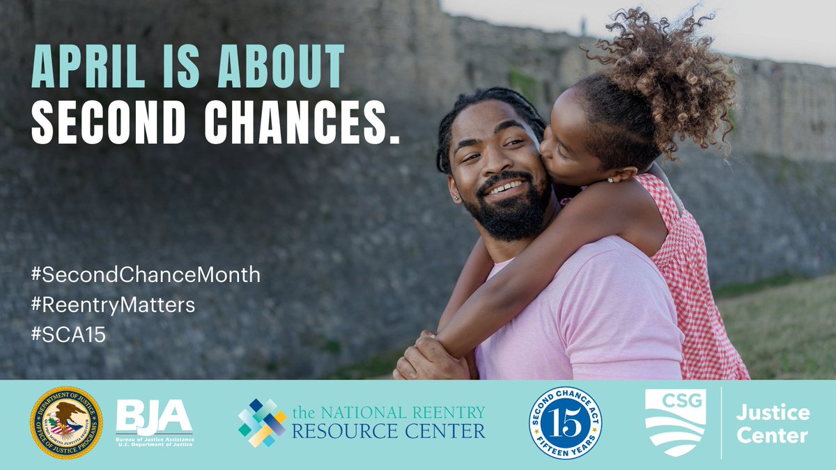 Looking for Second Chance Month events & resources? Stay up to date by visiting bit.ly/SCM-2024. In partnership w/ @The_NRRC, @DOJBJA, & @OJPOJJDP, we will be elevating live events, videos, and publications throughout the month of April.