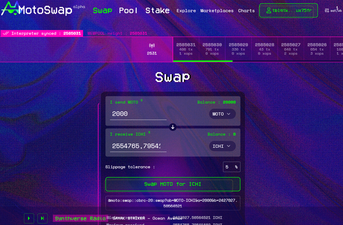 The @MotoswapBTC public testnet was teased today by @bc1plainview! Patience is a virtue at this point - we are very close to having this beast unleash onto the market and onboard new users to this landscape... Real time stress testing Motoswap is crucial for the mainnet release