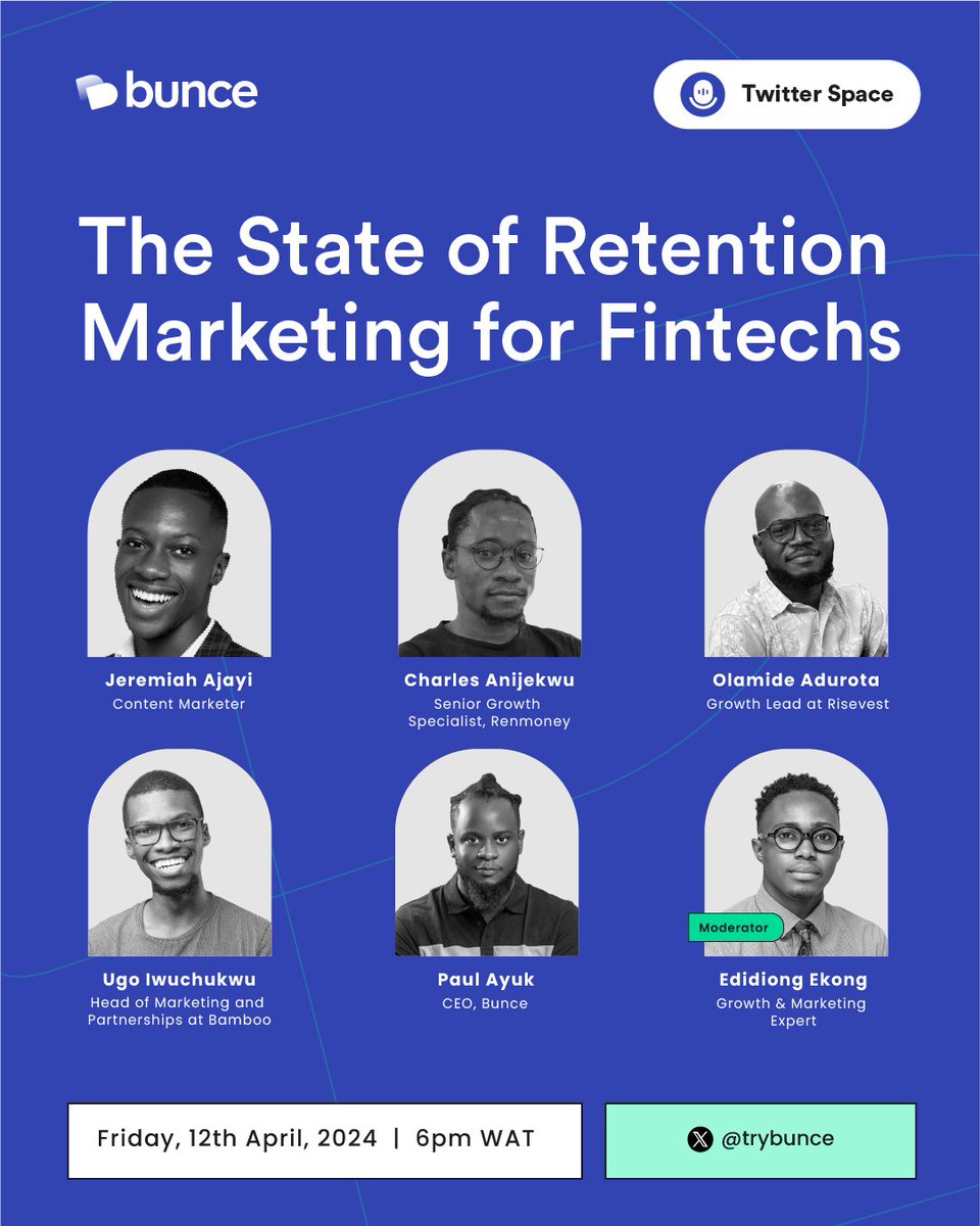 trybunce's tweet photo. Retention marketing is not just an option but a must for fintechs who want sustainable business growth, especially in today’s business environment. Join our X space with these experienced fintech marketers: https://t.co/dtpyl2V79q