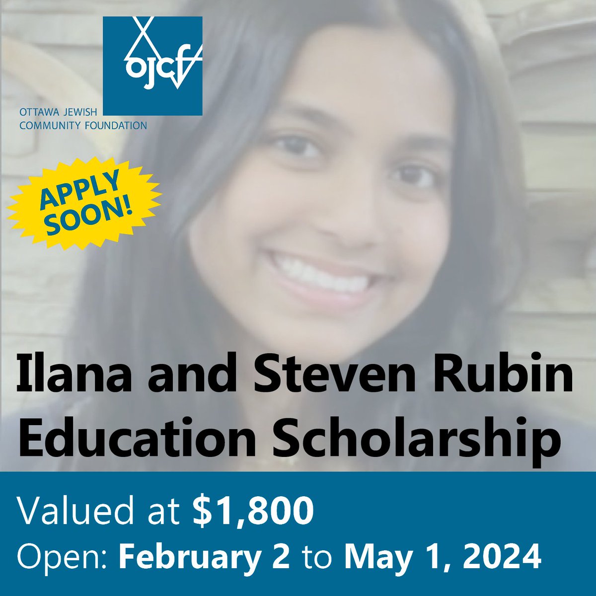 The OJCF is proud to offer scholarships and grants to benefiting our community. Applications are now open and will close on April 15, 2024 (Cooper Scholarship, Lesh Philanthropy Award, WCPP Grant) and May 1, 2024 (Rubin Scholarship) conta.cc/3SJmRQO