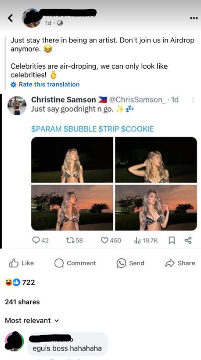 ChrisSamson_'s tweet photo. Yes, I'm farming $PARAM | $BUBBLE | $TRIP | $BEYOND | #ANVM | $RICY | #AVALand | #PIXELPIX | $MOJO

Hi, everyone it's me, Christine Samson. I've seen a lot of tweets &amp; posts about me doing airdrop farming here on twitter. Some are saying "wala namang alam 'yan sa crypto" ++ https://t.co/Ju4njKjuML