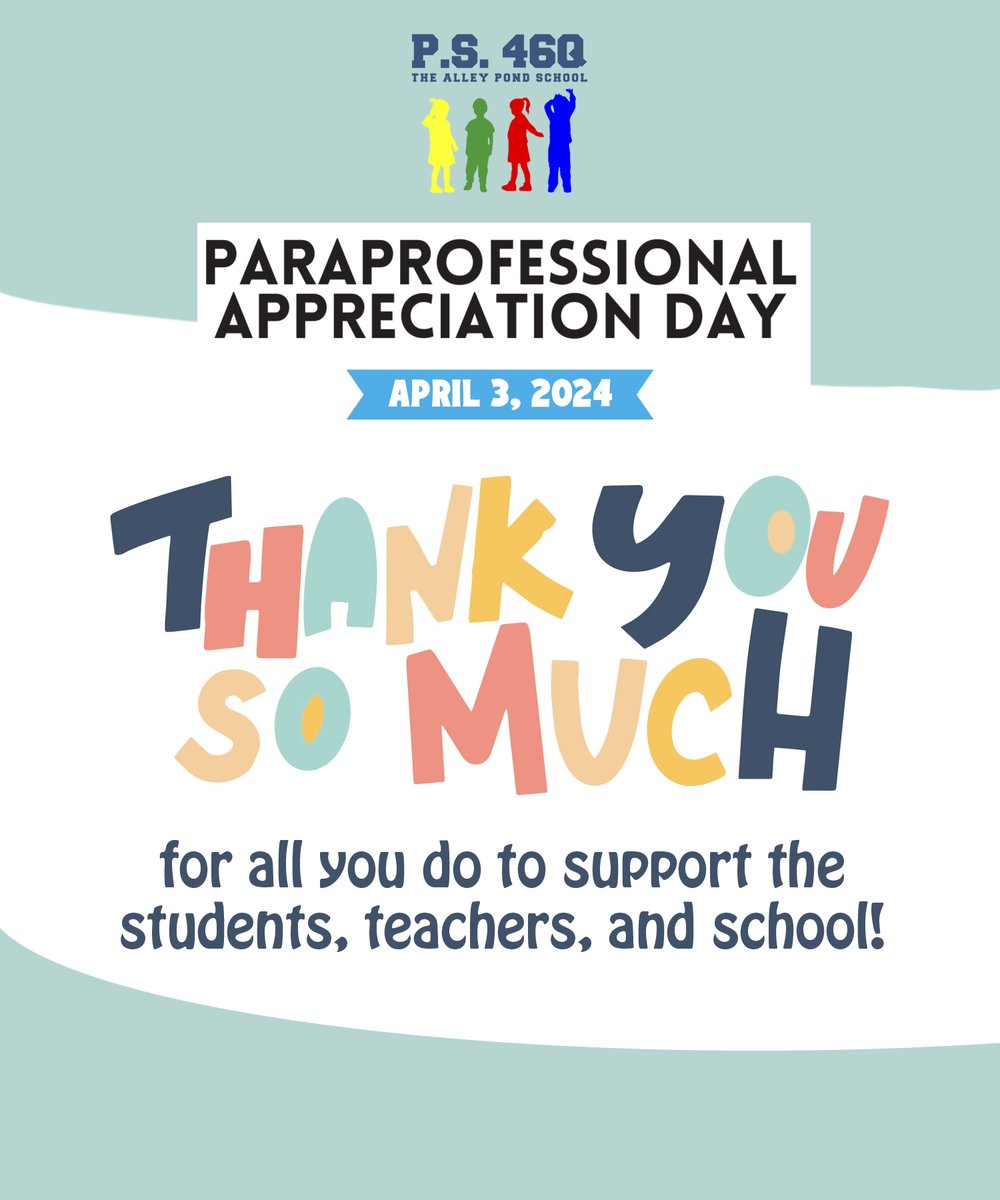Happy Paraprofessional Appreciation Day to our AMAZING Paraprofessionals! Thanks for all that you do!