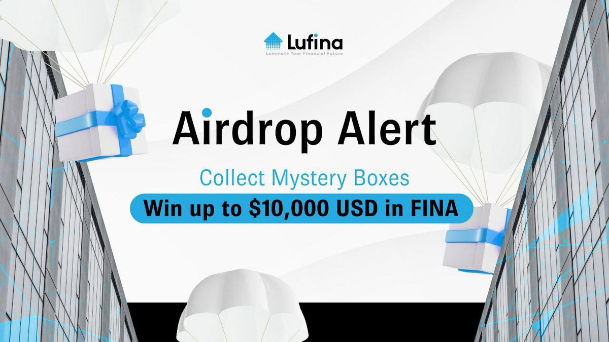 🚨 Airdrop: Lufina 🔥 Rewards: Upto $10,000 in FINA/USDT 🤑 Refer: Get Extra Entries 🚧 Rating: ⭐️⭐️⭐️⭐️⭐️ 📛 Winners : All Valid Participants 🤖 Airdrop Link: win.lufina.com #Airdrop #Lufina #DynamicAirdrops #Airdrops