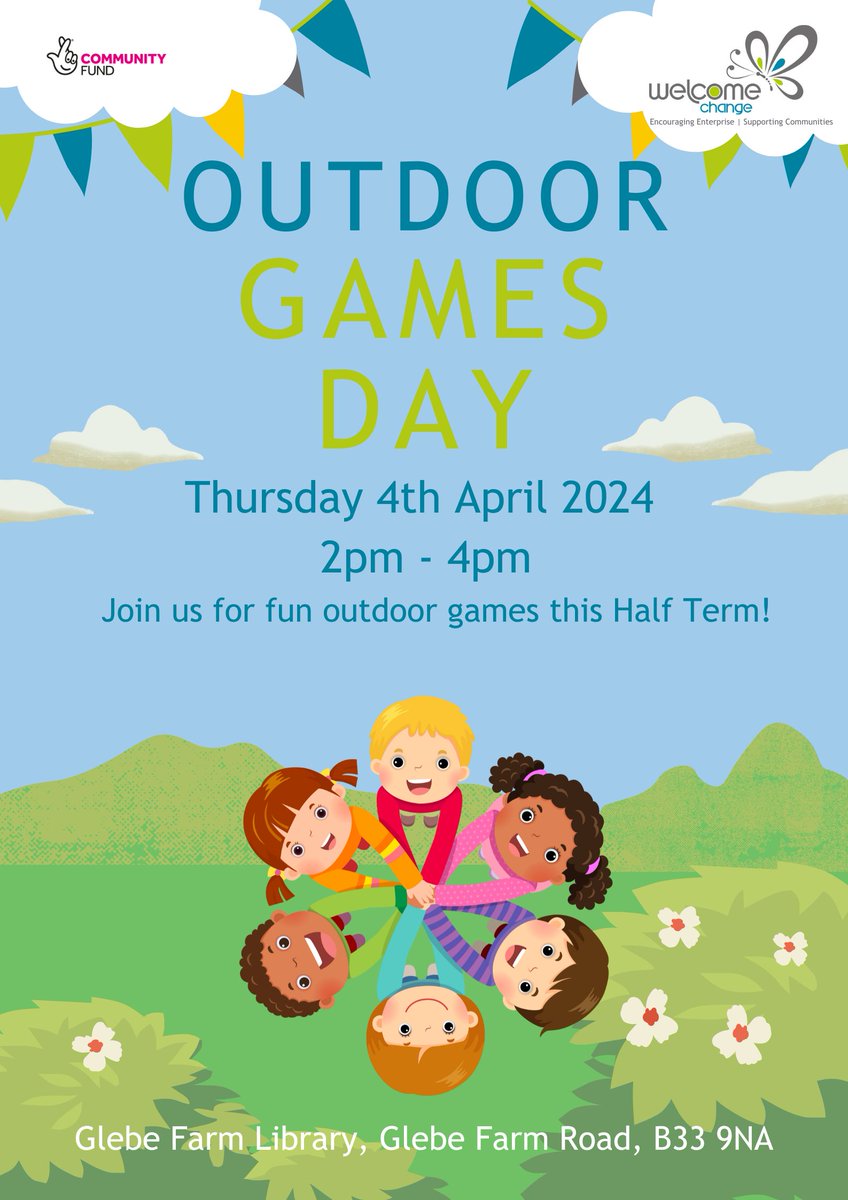 Its tomorrow!! Come along to our outdoor games day