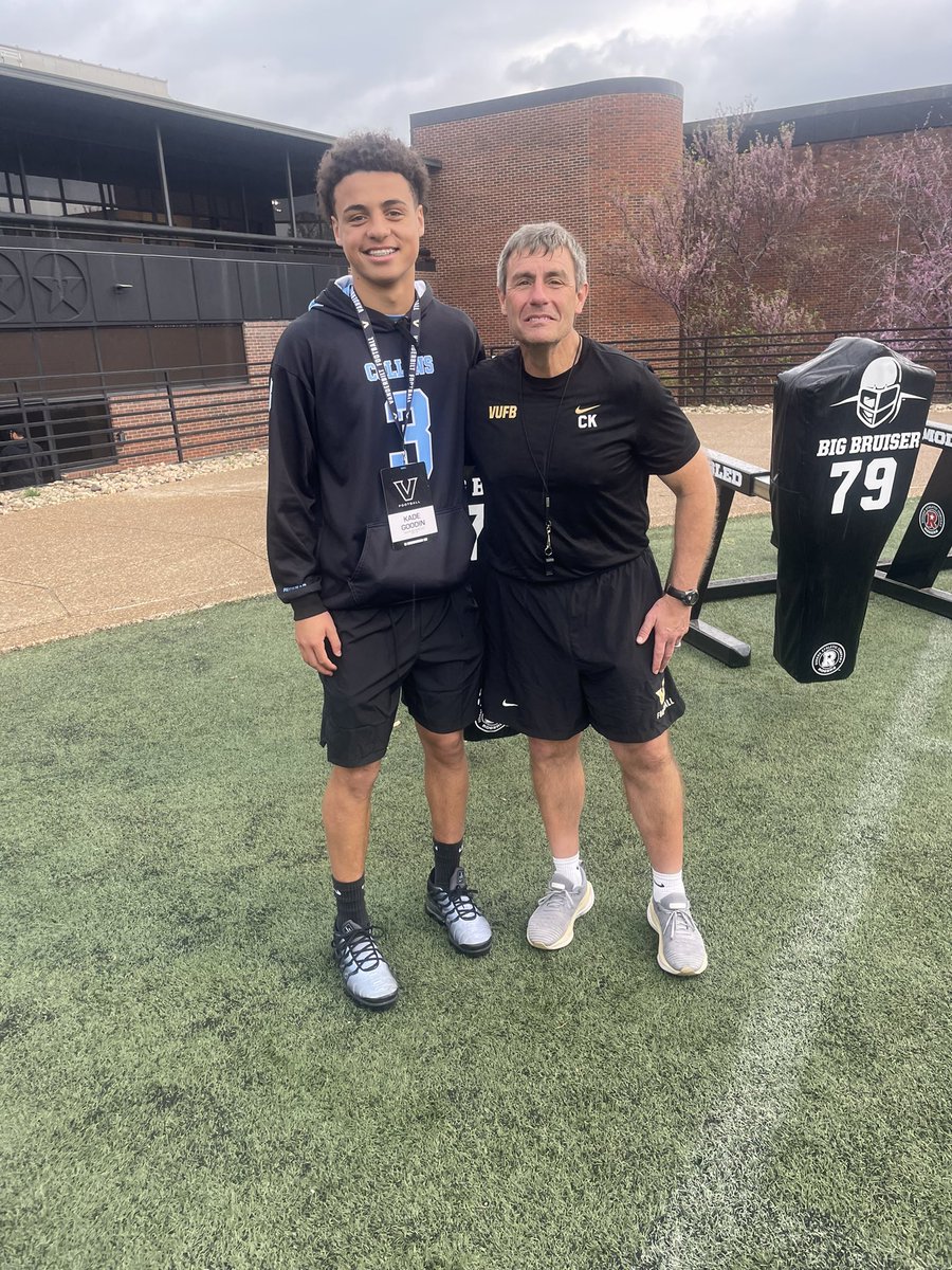 Had a great day @VandyFootball practice! Learned a lot from @TimBeckFB and @FBCoachK. Thanks for the hospitality @NickyV05. Can’t wait to get back for camp. #AnchorDown @KYFUTURESTARS @MLCTitanCoach @HSFBscout