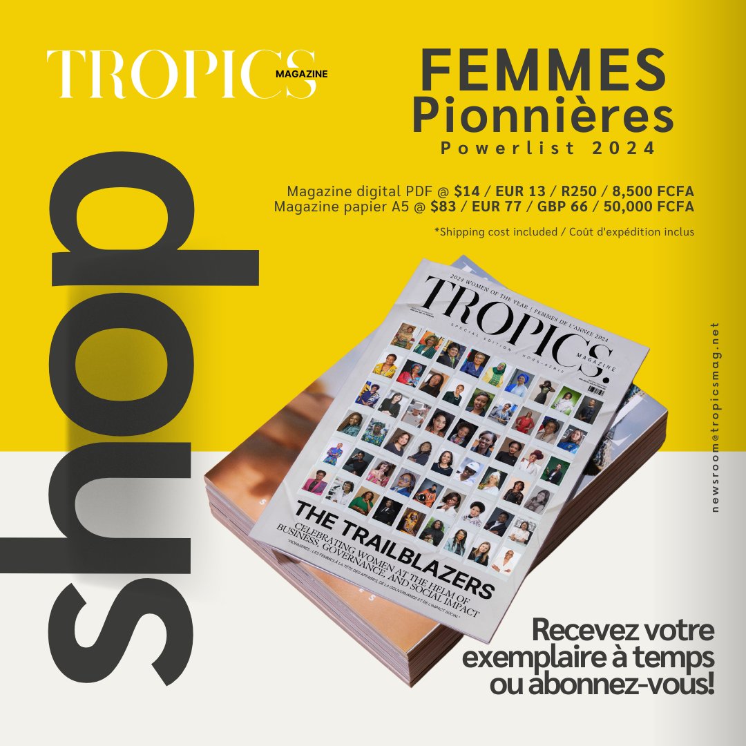 NOUVEAU | Célébrez la force de 250 femmes exceptionnelles dans le numéro #TropicsTrailblazers de #TropicsMagazine Commandez votre exemplaire dès maintenant pour être inspiré(e) par leurs histoires incroyables: bit.ly/3Ts4FNe #TropicsWomenOfTheYear #TropicsFemmesDeLAnnee