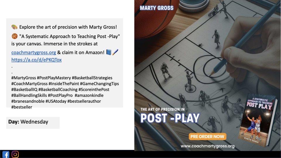 "A Systematic Approach to Teaching Post Play"
🌟 Key Takeaways: 
Unlock the power of the 2-man Game for unstoppable offense.
Master the art of passing when the defense plays behind, on the high side, or low side. 
Explore the dynamic world of post-play and its four crucial