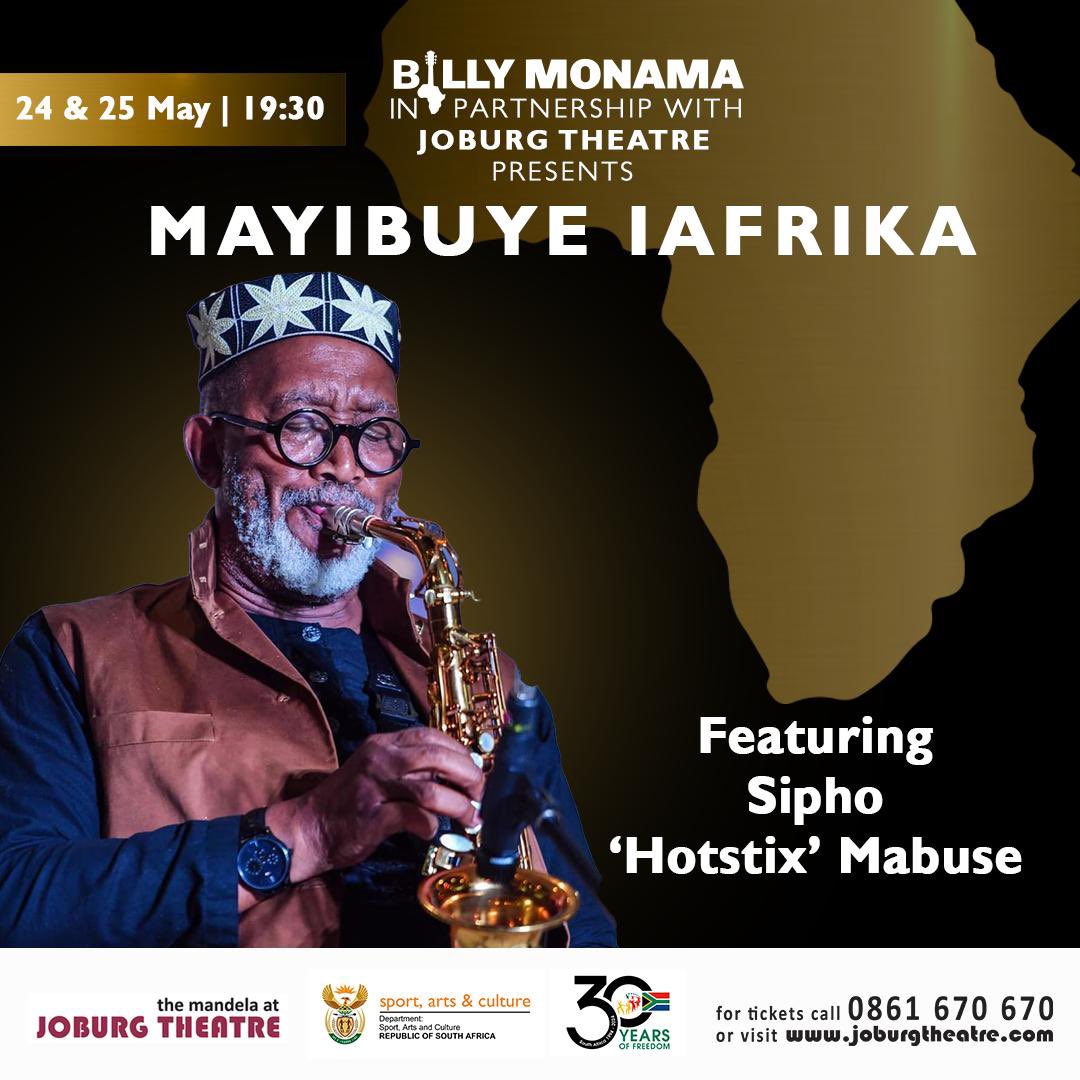 Come and experience this gentle giant of SA music and other great musicians as we come together to commemorate #30yearsofDemocracy at the Mayibuye iAfrika concert. 📅24-25 May 🎭@joburgtheatre 🎟️R200-R550 @webticketsSA @siphohotstix