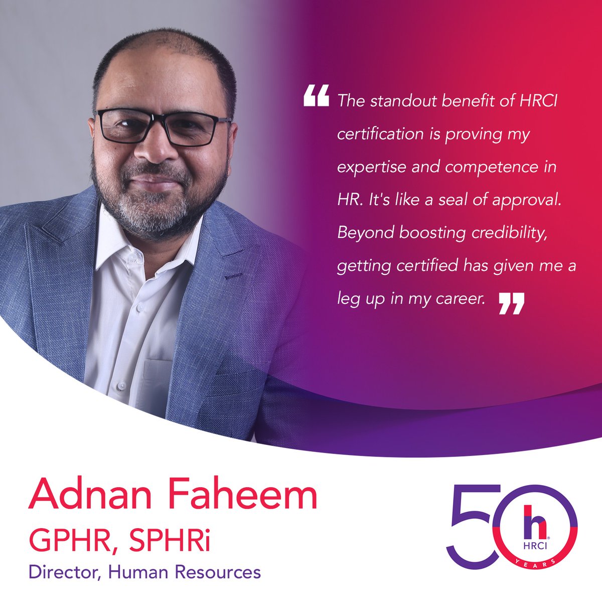 We couldn't agree more, Adnan—HRCI certification is the ultimate seal of approval for HR professionals 🌟. Thank you for sharing your experience and being a valued member of the #HRCI community. #HRCI50 #HRCICommunity #HRCICertifications #HRCertifications #HRCICredentials