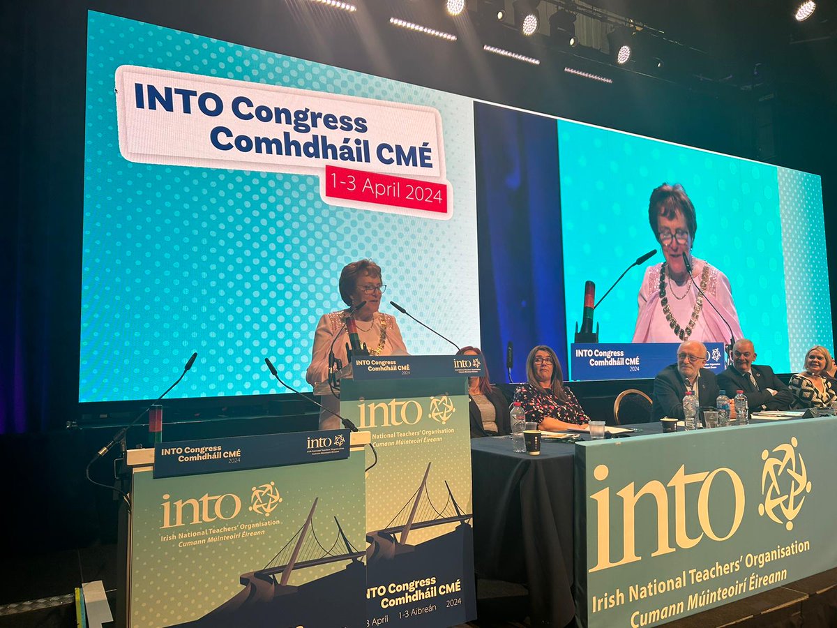 Carmel Browne delivering her inaugural speech as the new President of the INTO at #INTOCongress24. The President has declared Congress 2024 now closed.