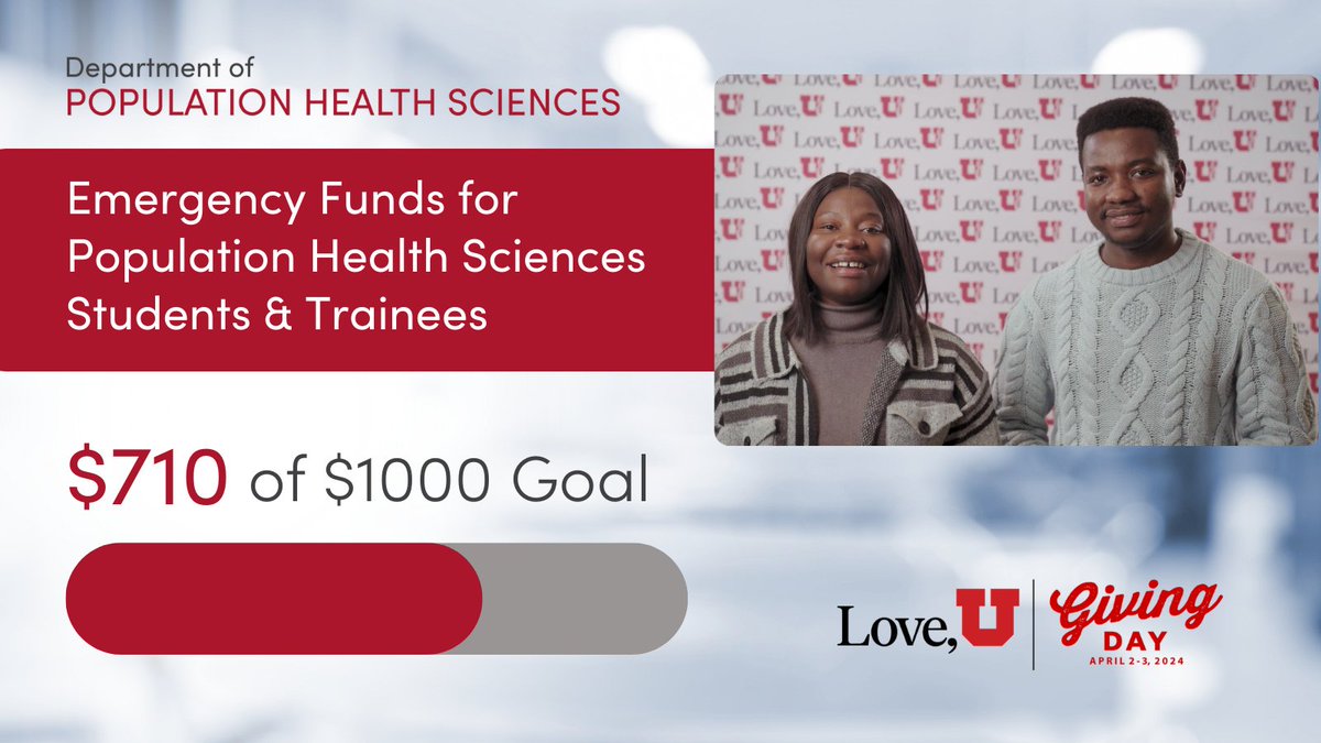 #UGivingDay is still on! Help us reach our goal with less than $300 to go. Support the next generation of Population Health Scientists by donating today! Every contribution counts. 🙌🏽 Donate now @ bit.ly/PHSScholarSOS