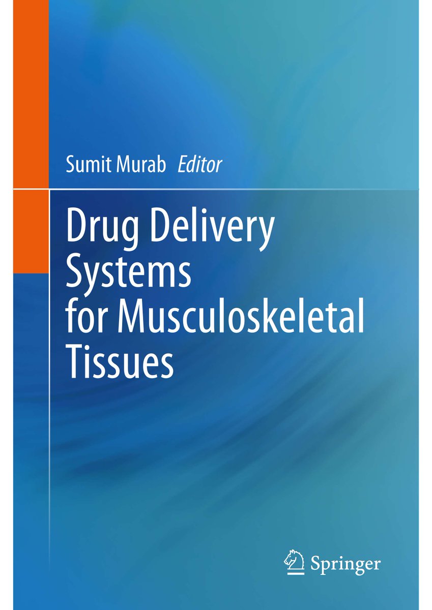 Dr. Sumit Murab @sumit_murab, Asst. Prof. at SBB, IIT Mandi just published an edited book titled 'Drug Delivery Systems for Musculoskeletal Tissues' with Springer. The book is meant for science, engineering & medical researchers. link.springer.com/book/10.1007/9…