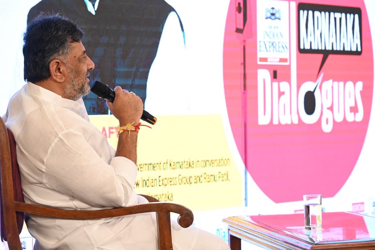 XpressBengaluru's tweet photo. #ExpressDialoguesMiniConclave
PM @narendramodi who promised that prices would be controlled. He hasnโt been able to do that in the last 10 years. The PM promised that he's going to double the income of manufacturing and the farmers but he could not do it accuses @DKShivakumar https://t.co/X7wELTi4hm