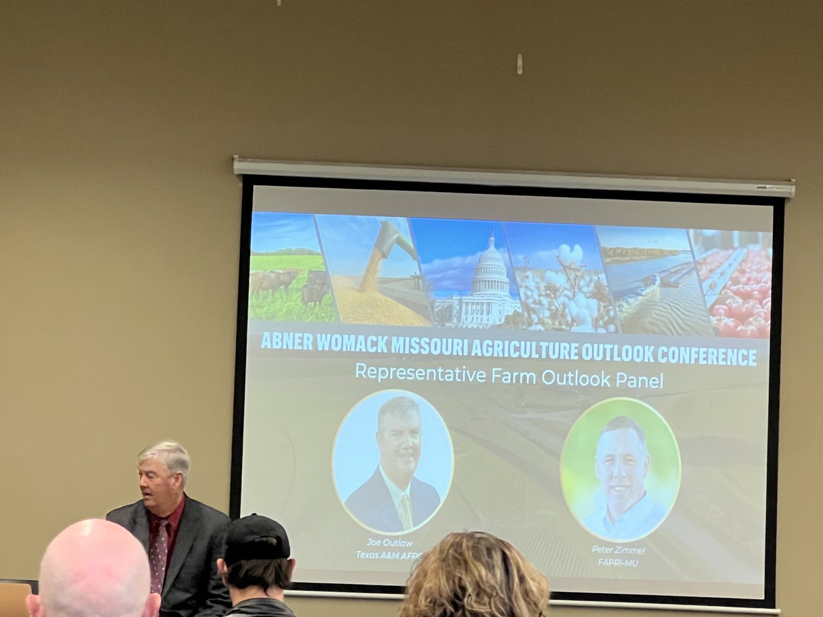Looking forward to hearing Joe Outlaw speak at the Abner Womack Ag Outlook conference ⁦<a href="/FAPRI_MU/">FAPRI-MU</a>⁩ ⁦<a href="/AFPCTAMU/">AFPC</a>⁩