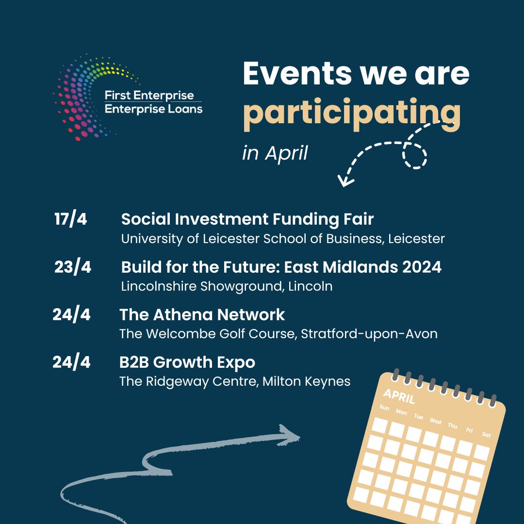 April appears to be packed with activities! Listed below are the events we will be joining in. We look forward to seeing you at these insightful events! #events #april #financetoboostyourbusiness #wearelending #FEEL #BBB #SocialImpact #ImpactInvesting #StartUpLoans