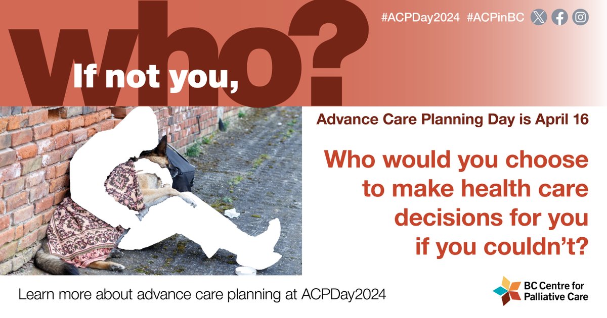 Everyone has a voice to say what matters most to them for their future health & personal care. Have the conversation with the person you trust so they know how to advocate for you if you couldn't speak for yourself. ow.ly/r3Km50R79M8 #IfNotYouWho #ACPDay2024 #ACPinBC #ACP