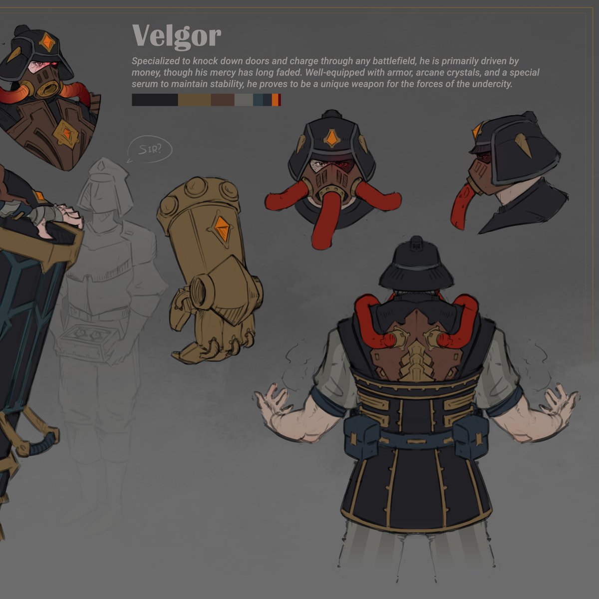 SirKatsArt's tweet photo. Hey guys!

I am happy to be sharing the character I have been working on lately.
I had a great time designing him!
*Inspired by the world of Runeterra

Hope you like it and wish you all a nice month!

More explorations on Artstation: https://t.co/1vnRcvxpu0 https://t.co/mu33hcIQLY