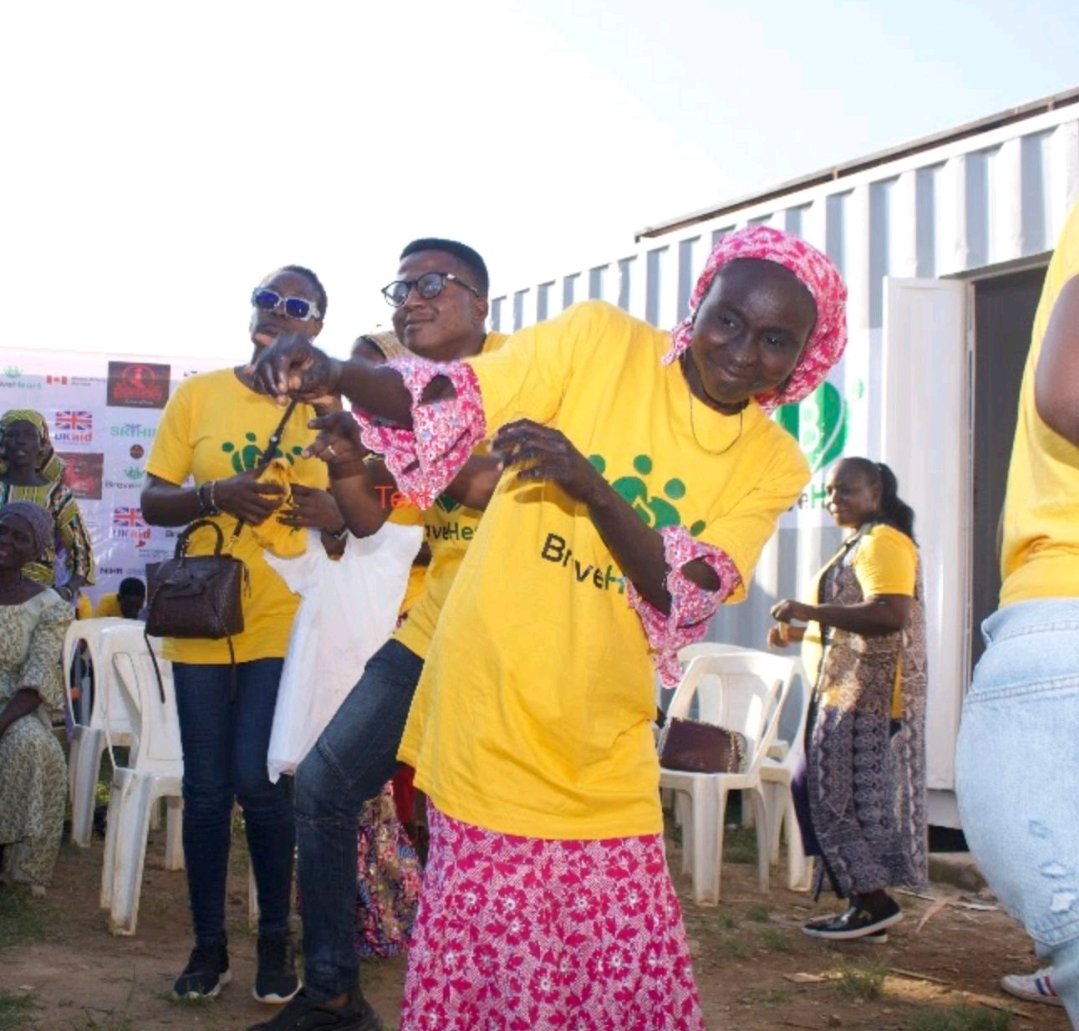DrIsaacking's tweet photo. Today, I am grateful for the sense of purpose that drives me.

Purpose, like a dream, is free!
I've felt alive dancing with IDPs at the launch of the #FriendshipTent by @SRHINAfrica as I advance health equity

What event has made you come alive?
#GratitudewithDrIsaac
#Gratitude https://t.co/CKcqeATIdz