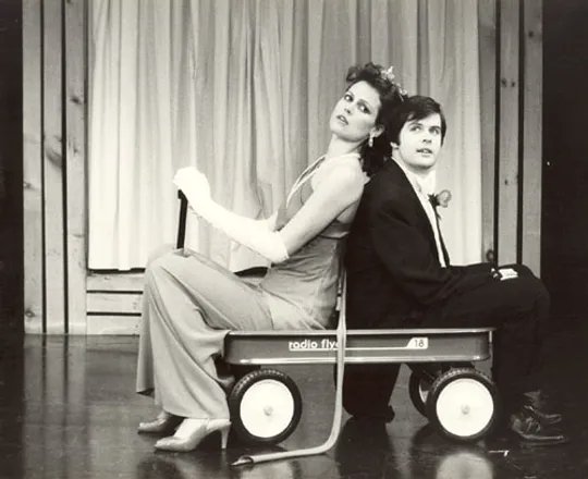 Theatre Kids circa 1980. Christopher Durang and Sigourney Weaver. 'Das Lusitania Songspiel,' a comedic Brecht-Weill-inspired cabaret, was produced Off-Broadway.