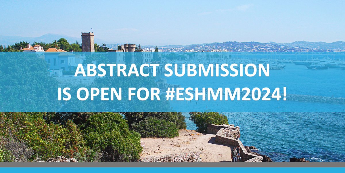 📣 #ESHMM2024 ABSTRACT SUBMISSION IS OPEN!
Don't delay, submit yours now ➡ bit.ly/3WOpbaI
7th Translational Research Conference
MULTIPLE #MYELOMA
🗓️ October 4-6, 2024 - Mandelieu-La Napoule 🇫🇷
Chairs: Hartmut Goldschmidt, @MyMKaiser, @SLentzsch
#ESHCONFERENCES #MMsm